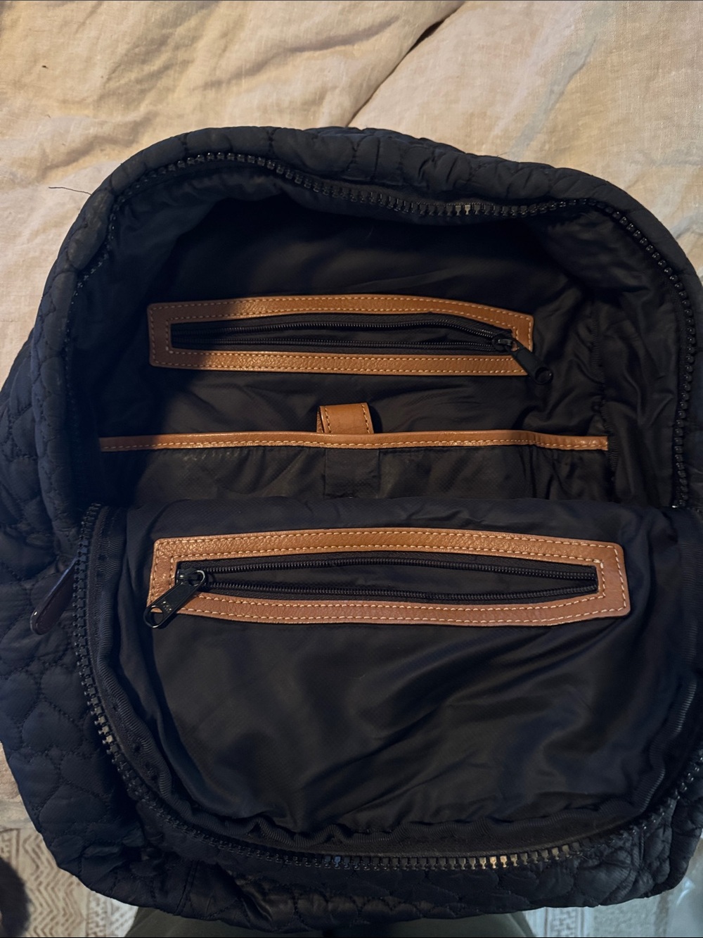Kingston “Heart to Heart” Quilted Black Backpack with Heart-Stitch Detail - Picture 4 of 7